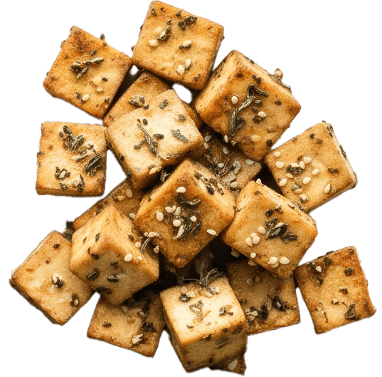Maitsetofu kuubikud